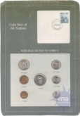 Set of All Nations Bi-Metal  Coins of One Cent, One Rand, Two Cent, Five Cent, Ten Cent, Twenty Cent, Fifty Cent of Republic of South Africa of the year of 1981-83.