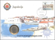 Jugoslavija. 1985. Special Cover With Coin & Stamps with Special Cancellation. Cover, Coin & Stamp on Sea Theme.