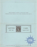 5 Cent. Queen Victoria, Letter Post Card (Perforated), Reply Card, Mint.