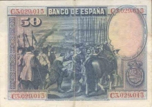 50 Euro Paper money of Spain. 