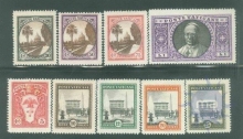 1933, Stamps of Vatican City, Set of 9 Stamps, Sc.No: 19-26,28.