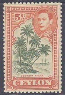 1943-47, Stamps of Ceylon, Set of 1 Stamp, Sc.No: 292.