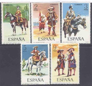 1974, Stamps of Spain, Set of 5 Stamps, Sc.No: 1794-1798.