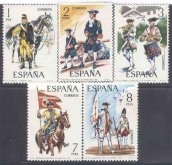 1974, Stamps of Spain, Set of 5 Stamps, Sc.No: 1824-1828.