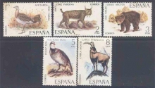 1971, Stamps of Spain, Set of 5 Stamps, Sc.No: 1680-1684.