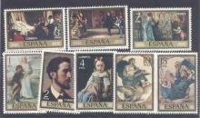 1974, Stamps of Spain, Set of 8 Stamps, Sc.No: 1830-1837.