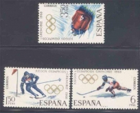 1968, Stamps of Spain, Set of 3 Stamps, Sc.No: 1509-1511.