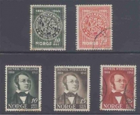 1945, Stamps of Norway, Set of 5 Stamps, Sc.No: 269-273.