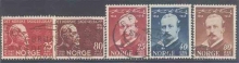 1948-1949, Stamps of Norway, Set of 5 Stamps, Sc.No: 292-293, 295-297.