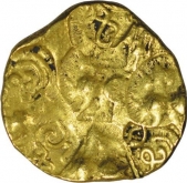 Very Rare Gold Punch mark of Chalukya dynasty.