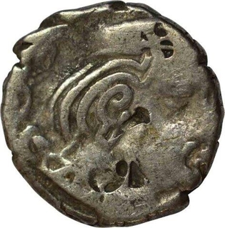 Silver Drachma Coin of Rudrasena II of Western Kshatrapas.