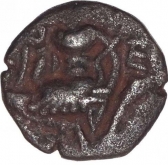 Copper Coin of Toramana II of Huns of Kashmir.