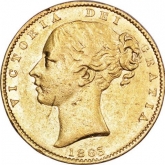 Gold Sovereign of Victoria Queen of United Kingdom of 1863.