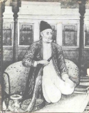 Photograph of Mirza Ghalib.