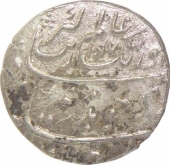 Silver One Rupee Coin of Aurangzeb Alamgir of Surat Mint.