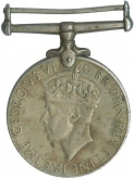 Copper Nickel War Medal of King George VI.