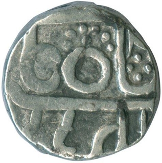 Silver Rupee of Jayaji Rao of Lashkar Mint of Gwalior.