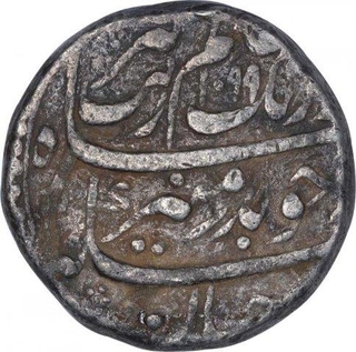 Silver One Rupee Coin of Aurangzeb of Shahajahanabad Dar ul Khilafa Mint.