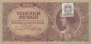 10000 Pengo Paper money of Hungary