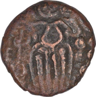 Copper Unit Coin of Rajaraja I of Chola Empire.