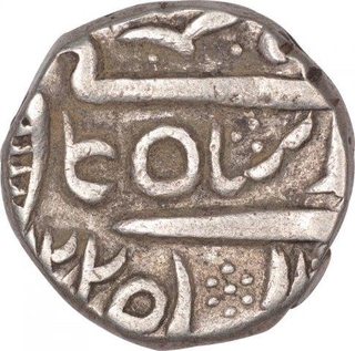 Silver One Rupee Coin of  Sardar Singh of Bikaner.