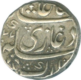 Silver One Rupee Coin of Shah Alam II of Kankurti Mint.