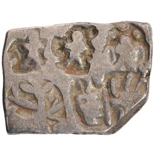 Punch Marked Silver Karshapana Coin of Post Mauryas.