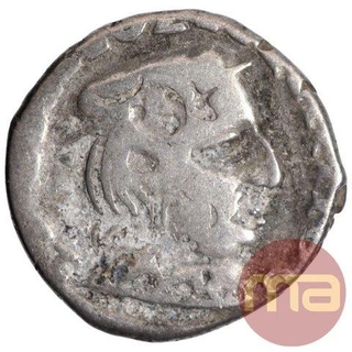 Silver Drachma of Isvaradatta of Western Kshatrapas.