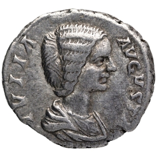 Silver Denarius Coin of Julia Domna of Roman Empire.