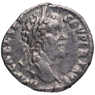 Silver Denarius Coin of Septimius Serverus of Roman Empire.