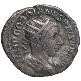 Silver Denarius Coin of Gordiano III of Roman Empire.