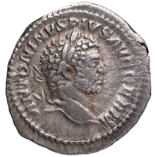 Silver Denarius Coin of Caracalla of Roman Empire.