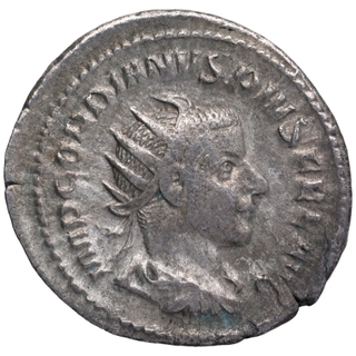 Silver Denarius Coin of Gordiano III of Roman Empire.