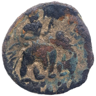 Copper Tetradrachma Coin of Huvishka of Kushan Dynasty.