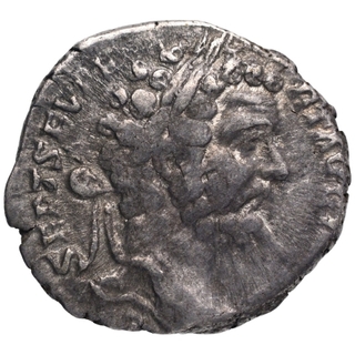 Silver Denarius Coin of Septimius Severus of Roman Empire.