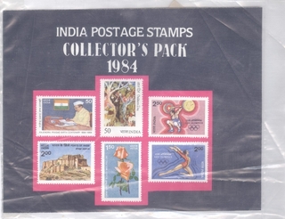 India Mint Stamp Year Pack of 1984 Issued By India Post.