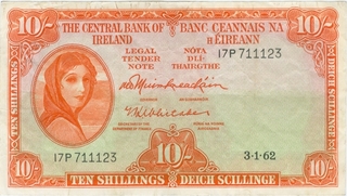 Ten Shillings Bank Note of Ireland.