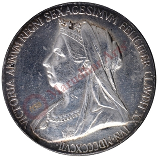 Diamond Jubilee Silver Medallion of Victoria Queen of United Kingdom.