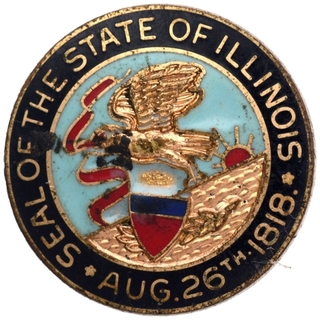 Brass Seal of The State of Illinois.