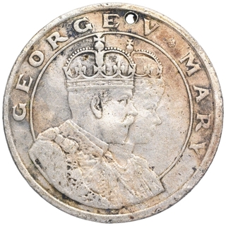 Copper Nickel of Coronation Durbar Medallion of King George V of 1911.