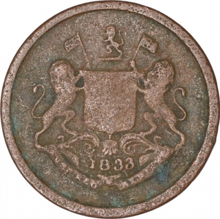 Copper One Pie Coin of Calcutta Mint of Bombay Presidency.