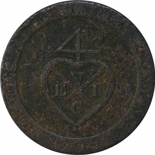 Copper Half Dub Coin of East India Company of Madras Presidency.