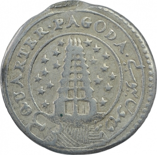 Second Issue Silver Quarter Pagoda Coin of Madras Presidency.