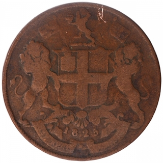 Copper Four Pies Coin of Madras Presidency.