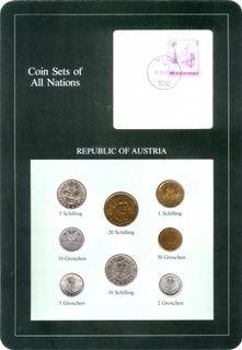 Coin of Set of All Nations of Republic of Austria.