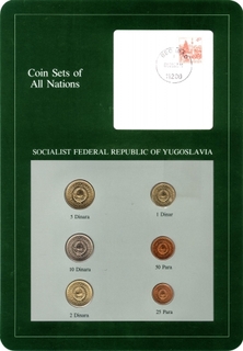 Coin of Set of All Nations of Republic of Socialist Federal Republic of Yugoslavia.