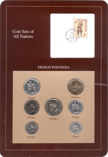 Coin Sets of All Nations of Republic of French Polynesia.