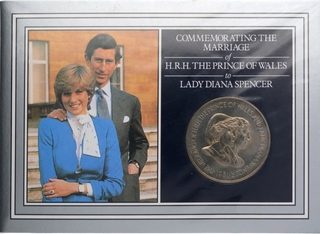 Silver Coin of Commemorating The Marriage of Lady Diana Spencer 1981.