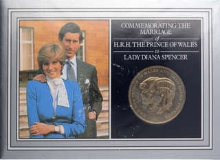 Silver Coin of Commemorating The Marriage of Lady Diana Spencer 1981.