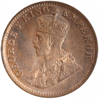 Copper One Quarter Anna Coin of King George V of Calcutta Mint of 1920.